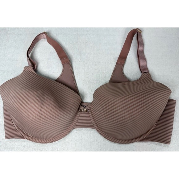 Vanity Fair Other - Vanity Fair 40C Bra Taupe Striped Soft Stretchy No Padding Underwire